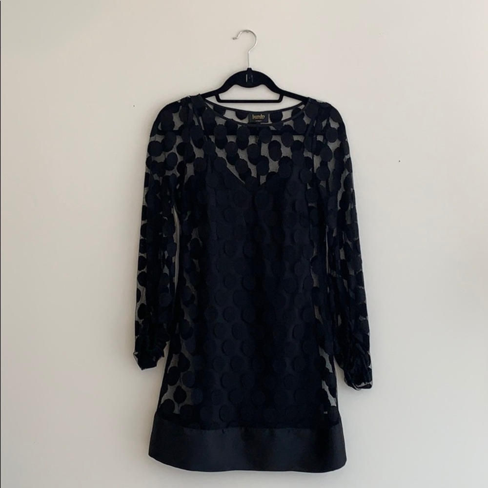 Laundry by Shelli Segal Polka Dot Lace Shift Dress